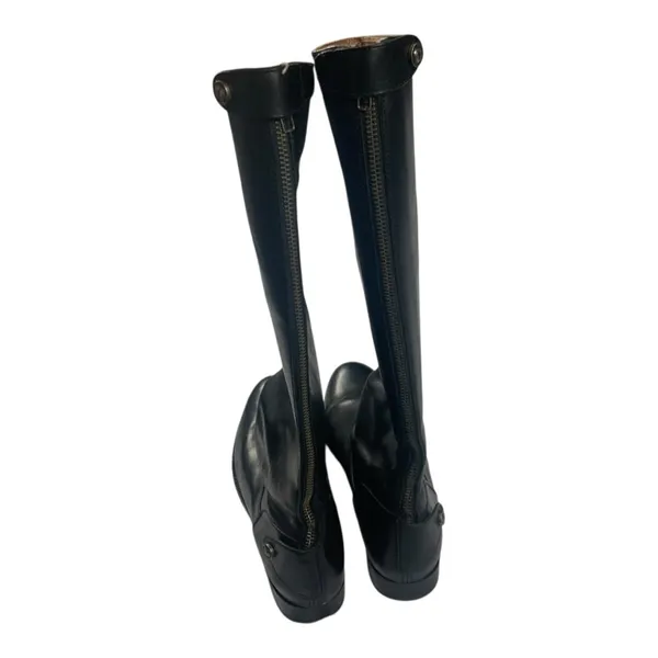 Frye size 9 B Melissa button back riding Black Leather Tall Boots - Image 7