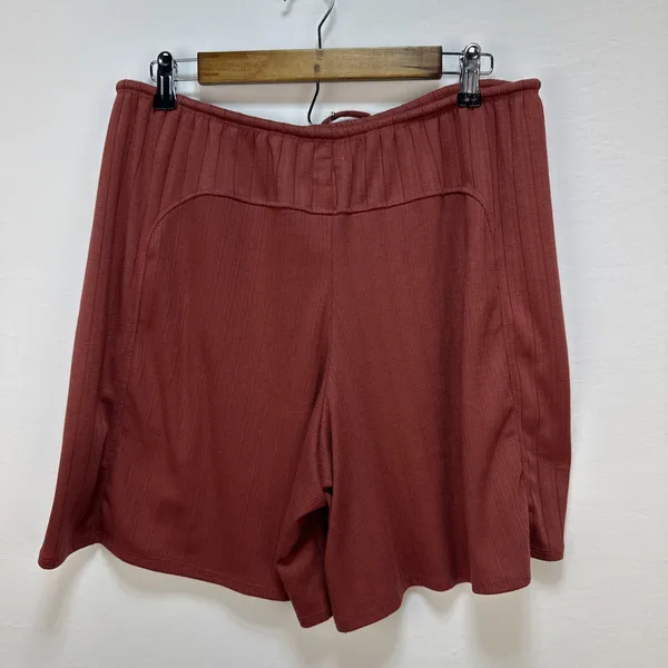 Free People Free-est Monica Shorts Cardigan Set Size M Brick Red Ribbed‎ Knit - Image 14