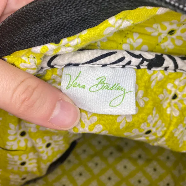 Vera Bradley Black/Yellow Duffel Bag - Image 10
