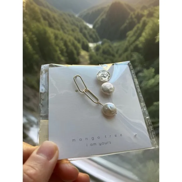 Elegant Natural Pearl Earring Set, 3 Versatile‎ Designs, Coin Silhouette new - Image 3