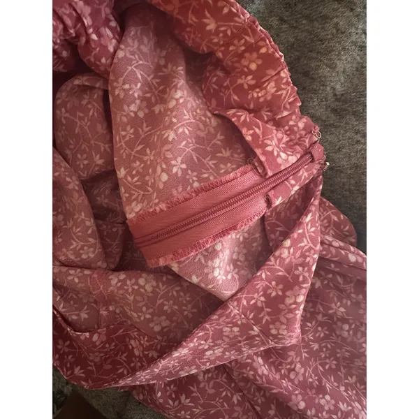 Christopher & Banks Vintage Y2K Floral Skirt Pink Ditsy Cottage Garden Feminine Romantic Size14 Midi - Image 5