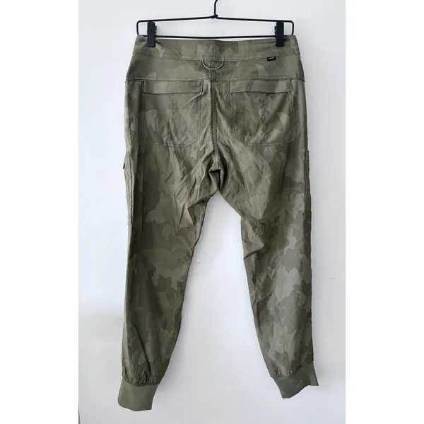 PRANA Halle Jogger II Camo Sage Green Hiking Cargo ReZion Pants Womens 4 Reg - Image 3