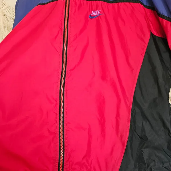 Nike‎ Vintage 90s Style Colorblock Windbreaker Jacket Red Blue Purple Womens L - Image 5