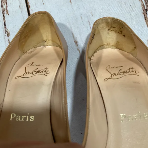 Christian Louboutin Leather Color‎ Block Pattern D’Orsay Pumps - Image 4