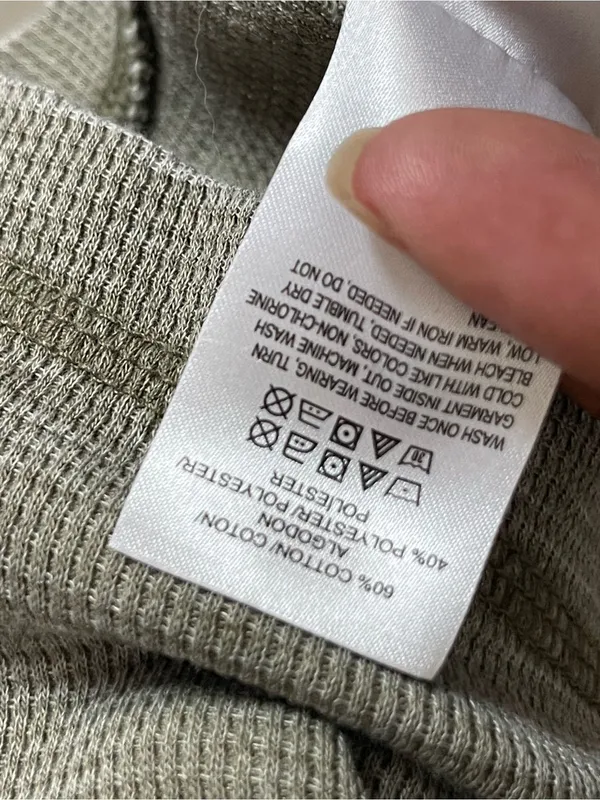 LUCKY BRAND | Olive Green Cowl Neck Henley Top Sz S - Image 8