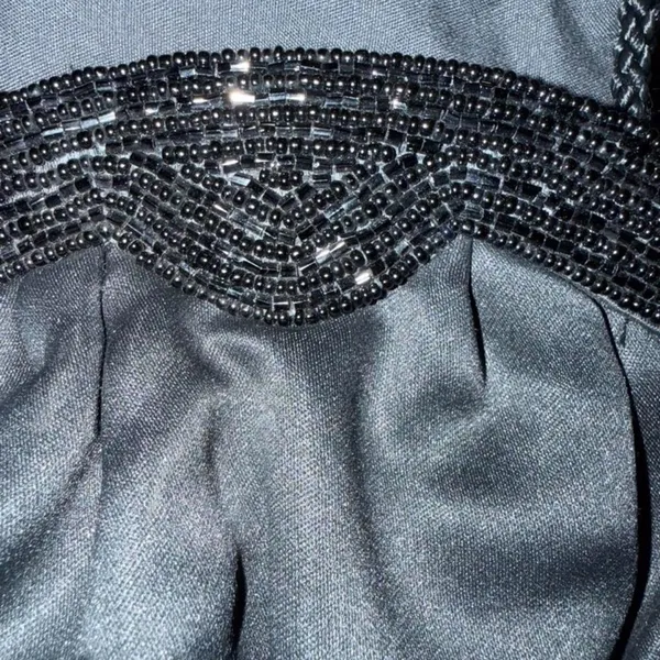 vintage La Regale black beaded evening bag - Image 4