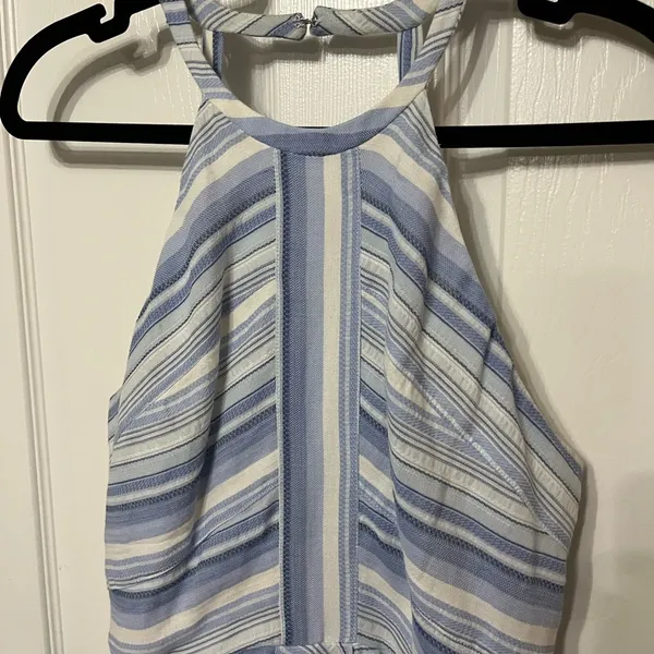 Amanda Uprichard Vineyard Striped Cotton Mini open back size large black white‎ - Image 5