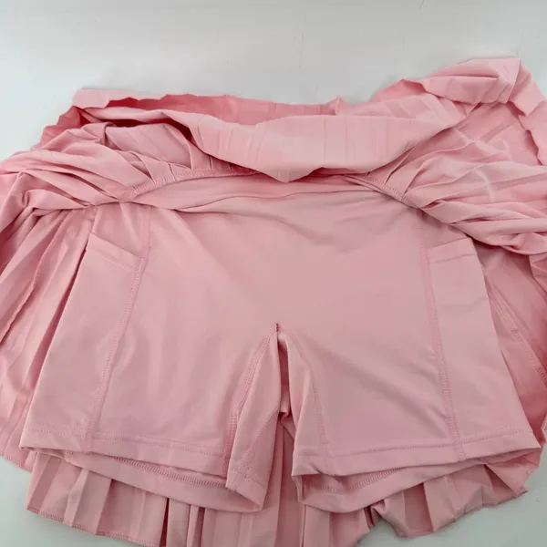 Gold Hinge Pleated Tennis 15" Skirt Skort Almond Blossom Light Pink Women XS New - Image 3