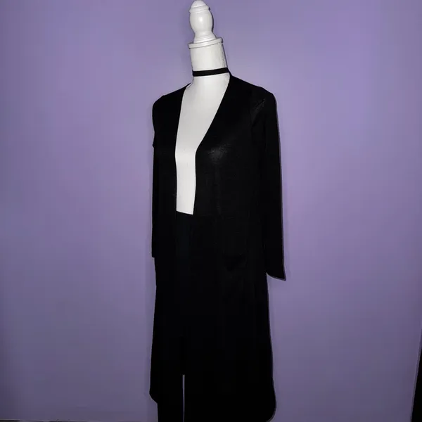 NEW LuLaRoe Long Black Open Front Cardigan - Image 7