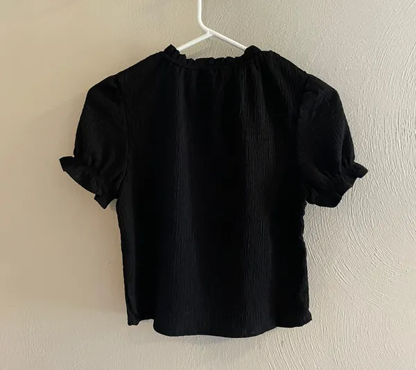 Monteau Black Short Sleeve Blouse NWT - Image 3