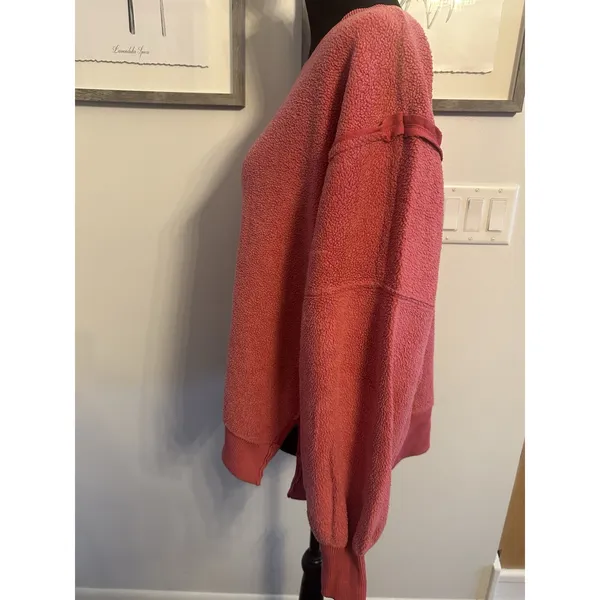 American Eagle Oversized Fleece Sweatshirt~This Feels Seriously Huggable~Size XS - Image 3