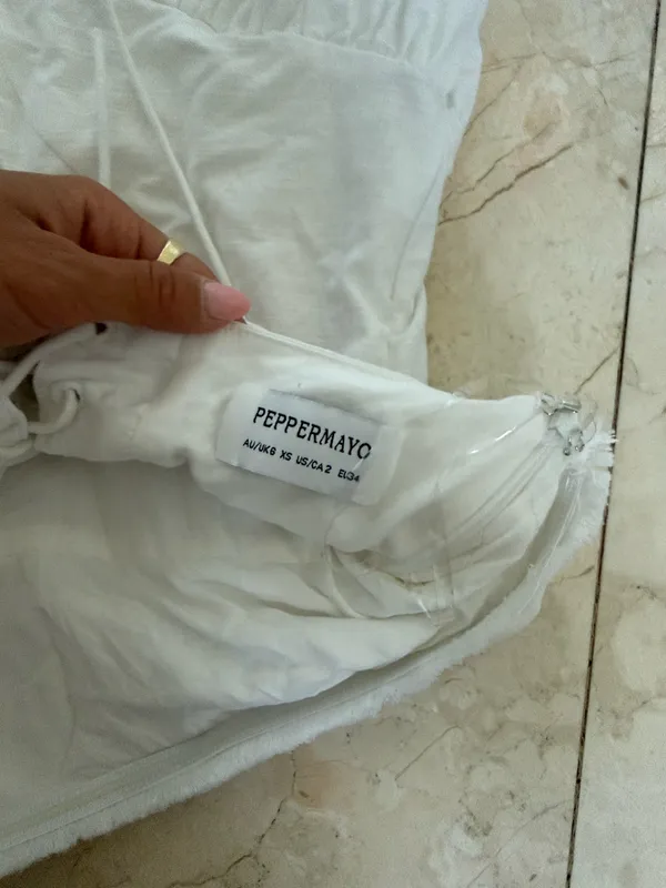 Peppermayo White Mini Dress - Image 4