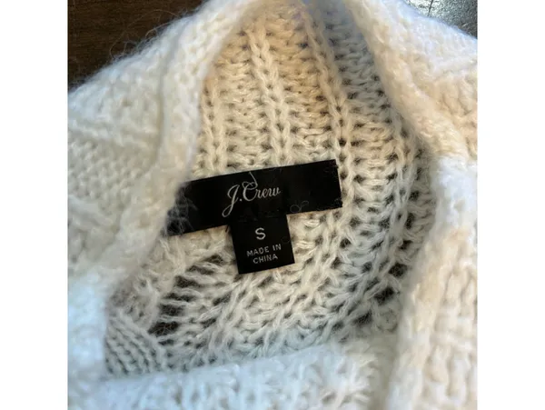 J.Crew Ivory Cable Knit Roll Neck Preppy Sweater Women’s S Cozy Cottagecore - Image 3