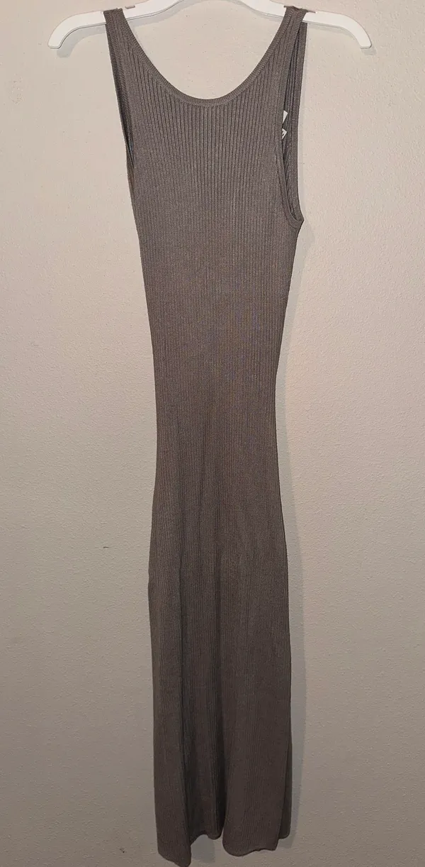 Maxi Bodycon Dress Gray Size XS - Image 3