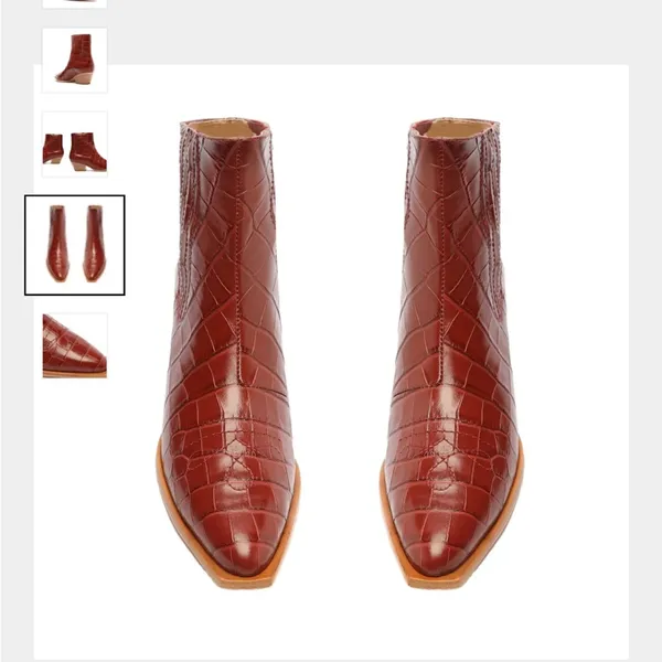Schutz BRIANI CROCODILE EMBOSSED LEATHER BOOTIE - Image 4