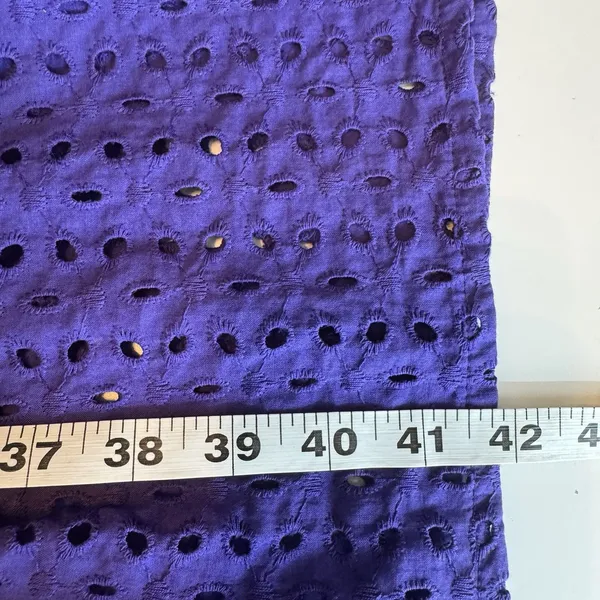Eva Mendes NY&Co Purple Eyelet Fit Flare Dress Sz 12 Summer Cottagecore Classic - Image 12