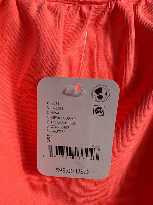 Free People‎ Hot Shot Tube Onesie Neon Coral Size Small Strapless SOLD OUT - Image 11