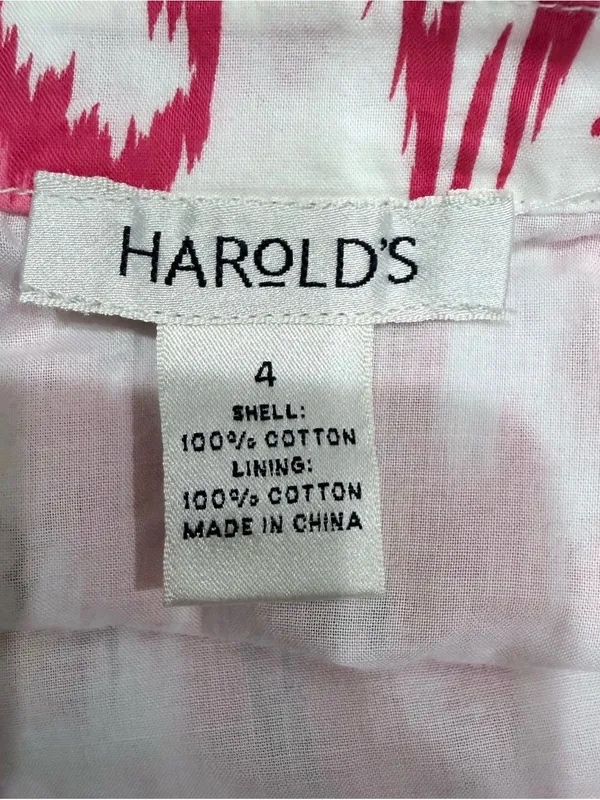 Harold’s Southwestern Boho Tiered Midi Skirt 4 Pink Ikat Festival Cottagecore - Image 2