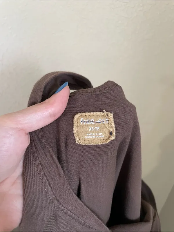 Free People Free Est Monet Romper Size XS Brown Relaxed Oversized T Shirt Boho - Image 4