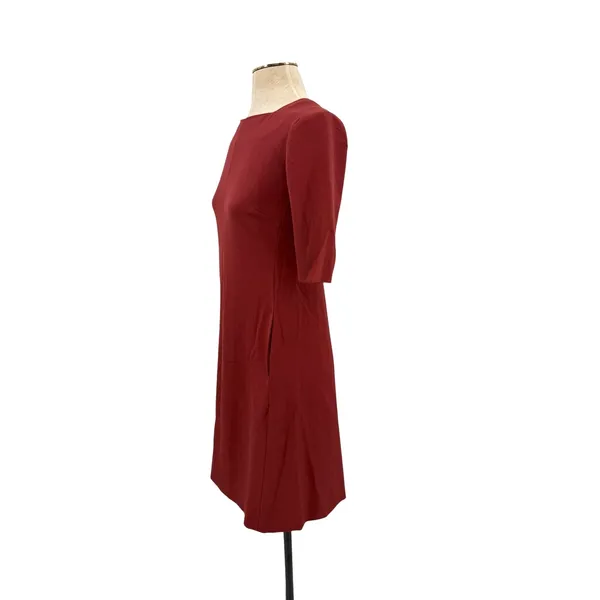 M.M.LaFleur Emily Square Neck A-Line Work Dress Brick Red NWT Size 0 - Image 6