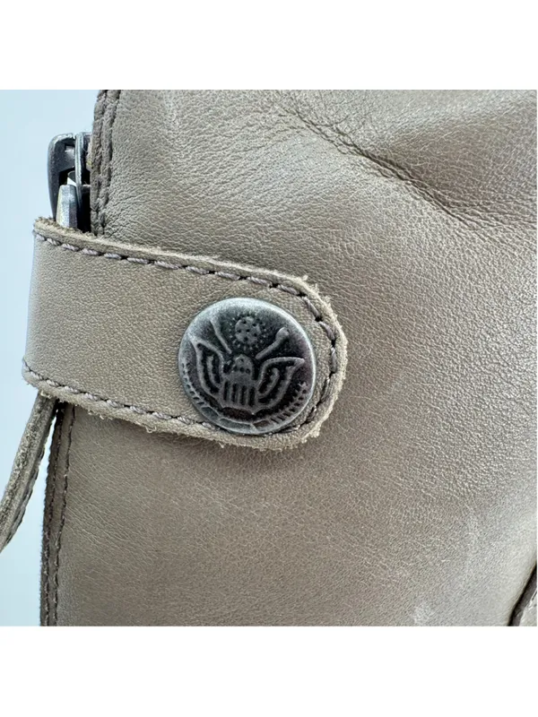 Sam Edelman Gray Penny Riding Boots Genuine Leather Equestrian Size 37.5/7 - Image 6