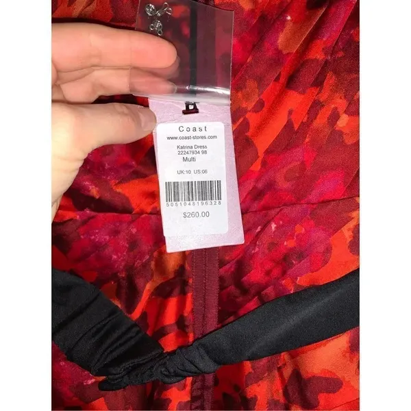 Sexy silky size 6 red dress coast - Image 3