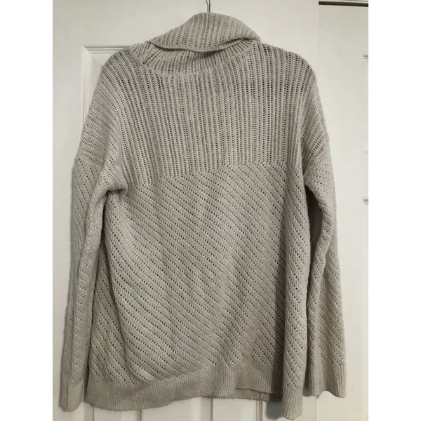 Lucky Brand‎ Cowl Neck Knit Sweater Button Sides Women's Size Medium - Image 9