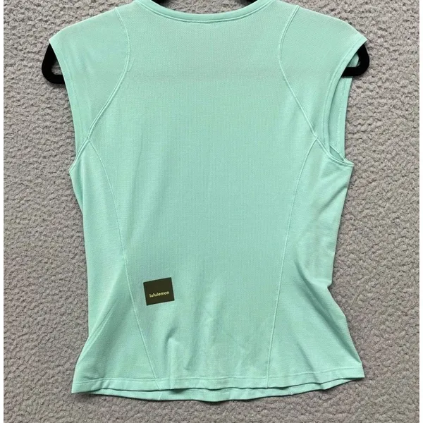 Lululemon Hiking Tank Top Womens 6 Mint Green Cropped Pocket Outdoors - Image 9