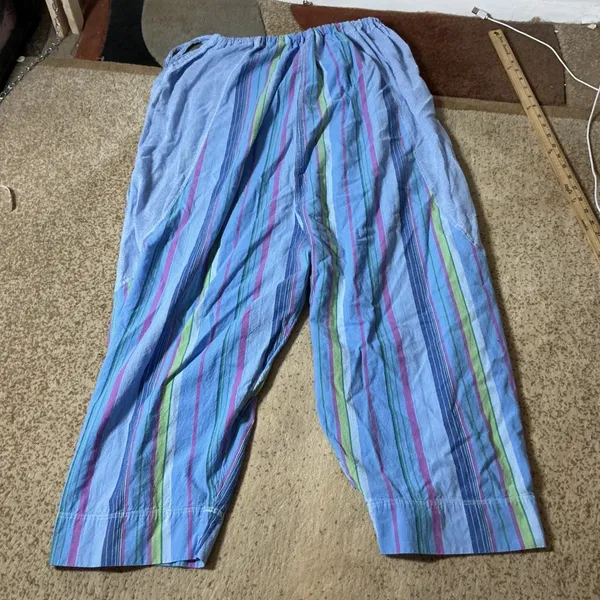 Free People Dream In Color Convertible Jumpsuit Womens S Blue Multi Cotton Boho - Image 3