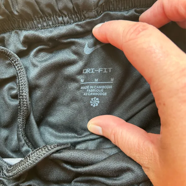 Nike Women's Charcoal and Black Athletic Shorts - Image 2