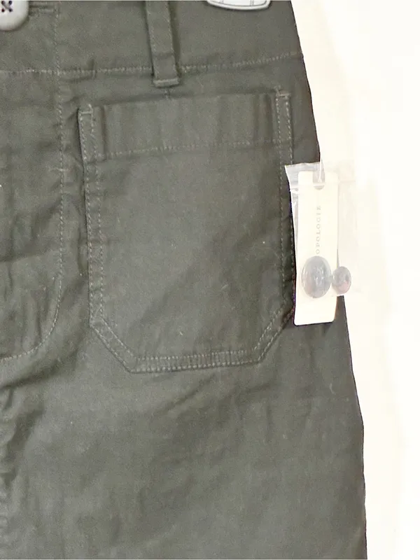 Anthropologie Maeve Black High-Waisted Cargo Mini Skirt Size XXS NEW - Image 2