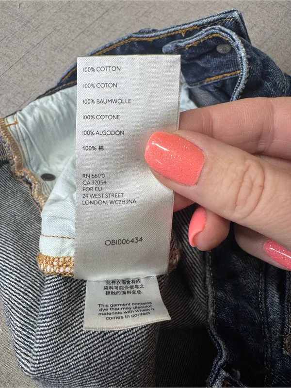 Free People Bailey Denim Mini Skirt Frayed Mountain Blue Size 28 - Image 11