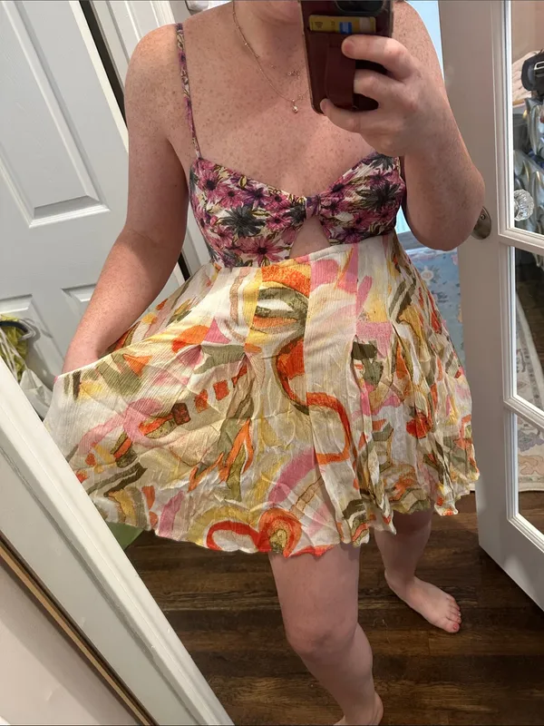 Free People Rows of Flowers Shorts Romper - Image 7