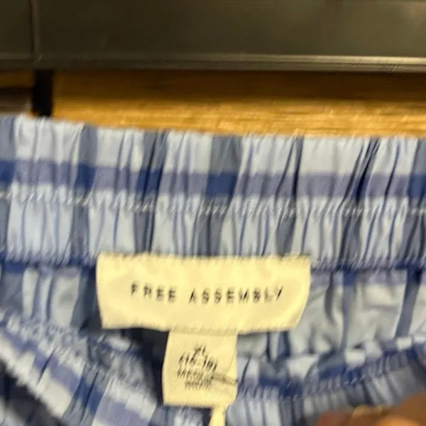 Free Assembly Blue Plaid Midi‎ Skirt Size XL - Image 6