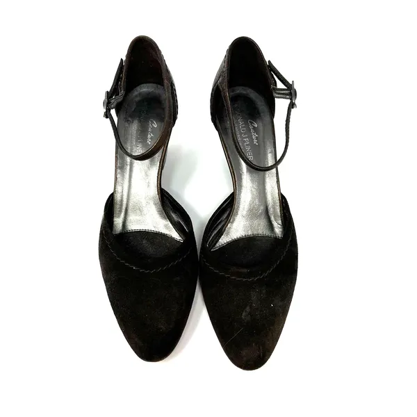Donald J. Pliner size 6.5 M Couture France‎ made in Italy leather suede wedges - Image 2