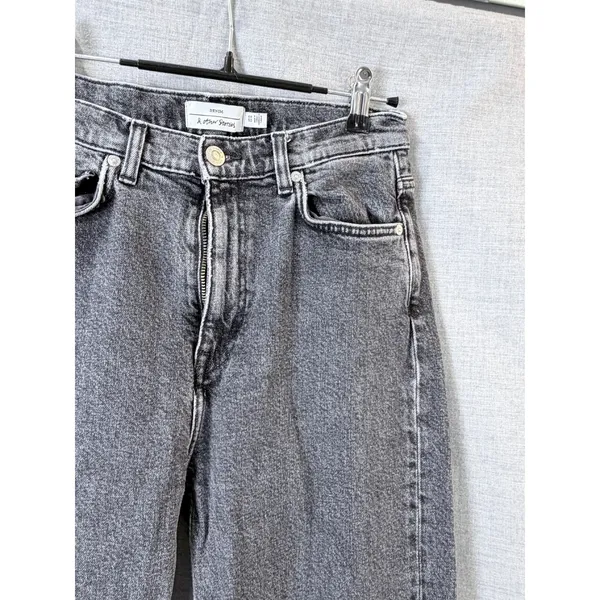 Denim & Other Stories Light Black Wash Straight Leg Jeans US 28 High Rise‎ Denim - Image 8