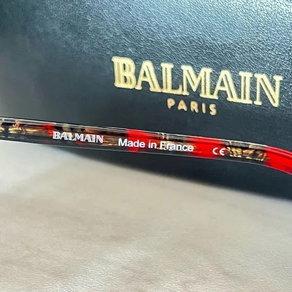 BALMAIN 56mm Modified Cat Eye Sunglasses, Polarized, Designer, Red Tortoise, NWT - Image 7