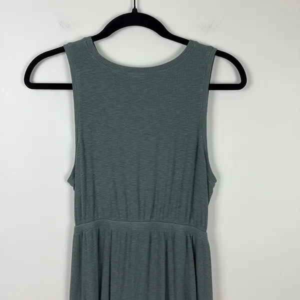 Aerie Cutout Ribbed Dress Knot Tie Green Women’s Size Medium Mini Lightweight - Image 8