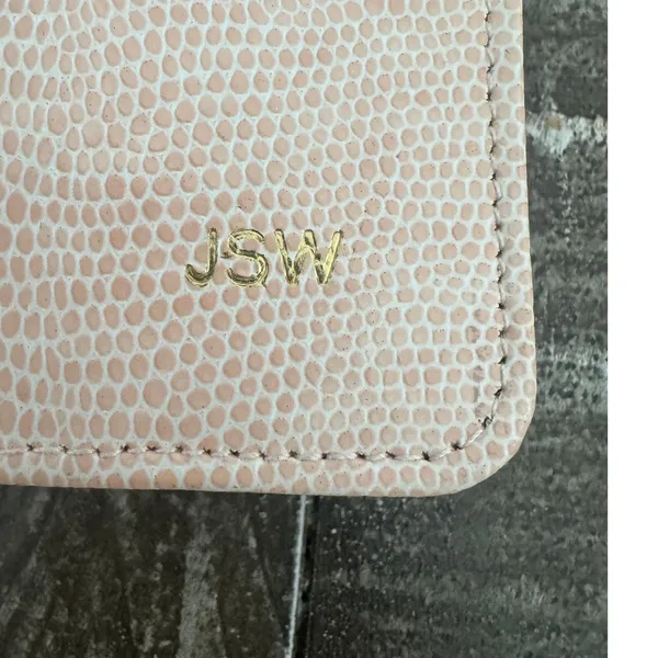 Travel Jewelry Organizer‎ Pink Croc Zipper Closure - Image 3