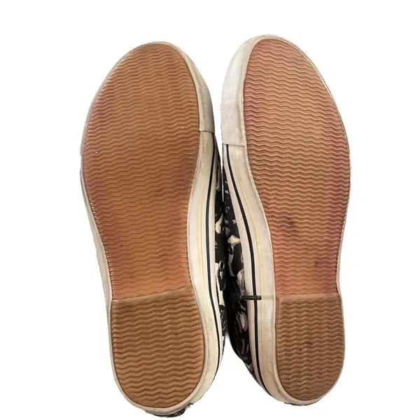 Brighton "Sketch" Cream & Black Floral Flat‎ Fashion Sneakers Shoes size 7.5 - Image 5