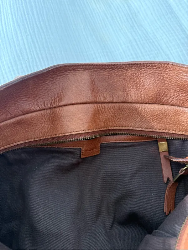 Madewell Women's Leather Tote Bag in Brown - Adjustable Shoulder Strap - Image 4