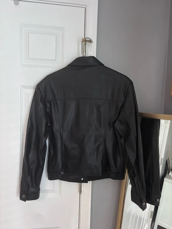 ZARA Leather Jacket Black - Image 2
