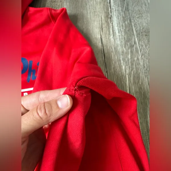 Nike Phillies Sweatshirt Hoodie Fightin Phils 2013 Baseball Red Blue Size M - Image 9