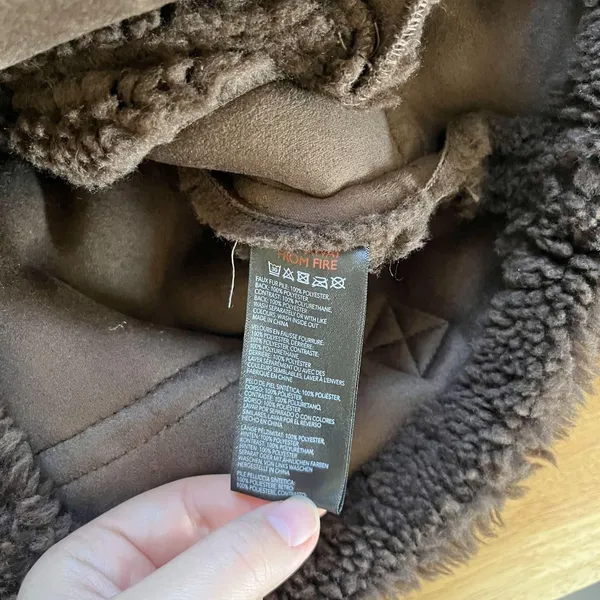 NWT BDG Taylor Piled Fleece Aviator Jacket Brown - Image 8