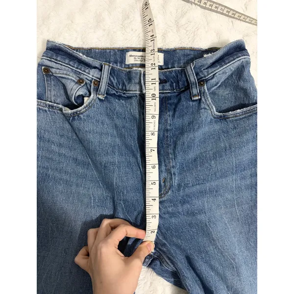 Abercrombie & Fitch Blue Curve Love The 90s Straight Ultra High Rise Jeans 27 - Image 7