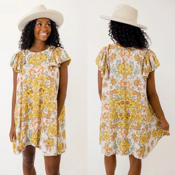 Free People Yara Patterned Mini Dress XS NWOT - Image 5
