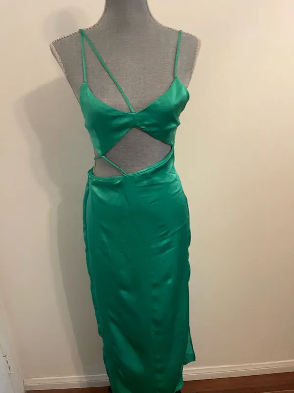 ZARA Satin Midi Dress. Size Small - Image 14