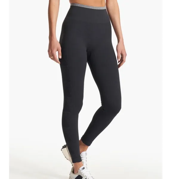 Vuori Helix Seamless Leggings Size XS The Rise The Shine Gray Black - Image 2