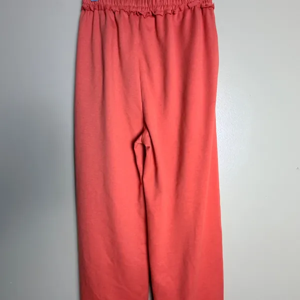 Junior's Sweatpants DIY Small Orange Wide Leg Distressed Raw Activewear Grunge - Image 9