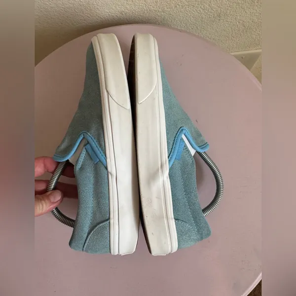 Vans Light Blue Slip on Womens size 7 - Image 4